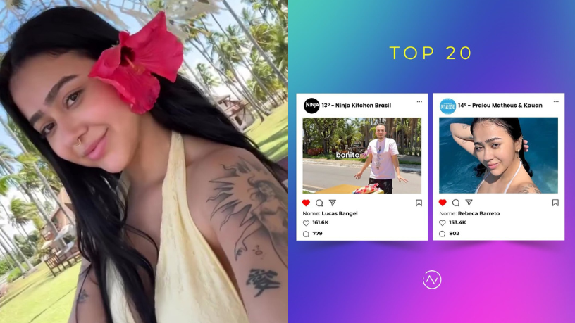 O publi de Beca Barreto x Praiou, assinado pela Non Stop, reforça o sucesso de Matheus & Kauan no ranking semanal.